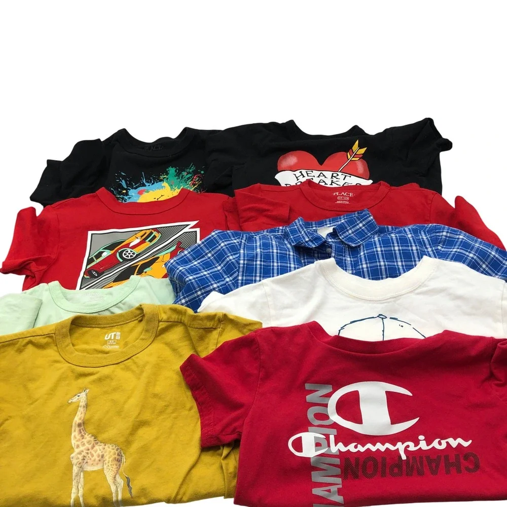 Boys Size 5/6 (S) Short Sleeve T Shirts BUNDLE Children's Place Graphic‎ Uniqlo